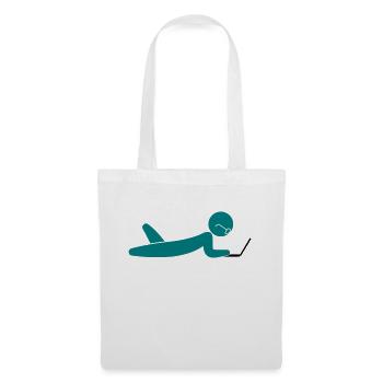 A programmer using a laptop - Tote Bag - white - Front