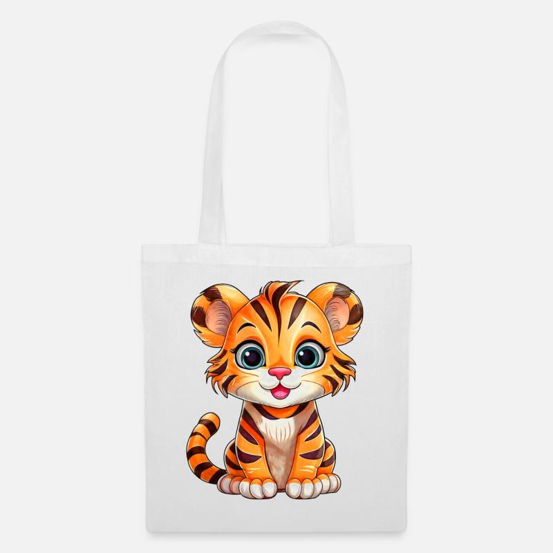 Kleiner Tiger - Stoffbeutel - Weiß