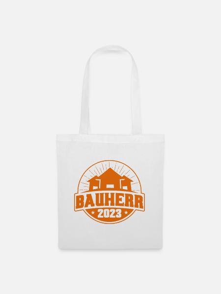 Bauherr 2023 Bauherr Geschenk - Stoffbeutel - Weiß