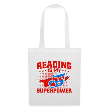Reading is my superpower Read Book Gift - Tote Bag - white - Front