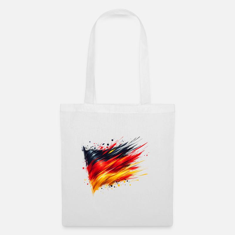 Deutschland Flagge Germany Flag - Stoffbeutel - Weiß