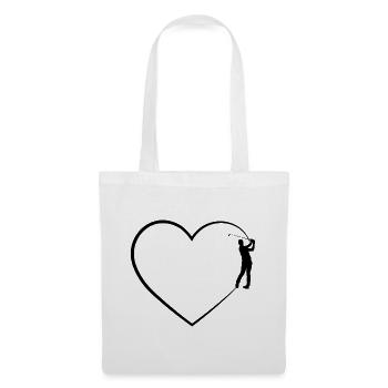 Heart 2 and Golf - - Tote Bag - white - Front