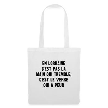 en lorraine c'est pas la main qui tremble - Sac en tissu - blanc - Devant