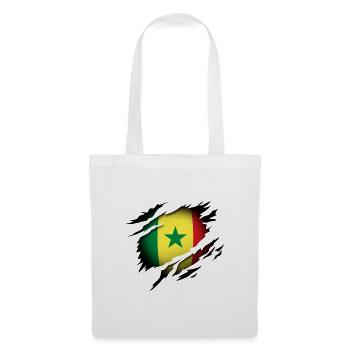 Senegal im Herzen - Stoffbeutel - Weiß - Vorne