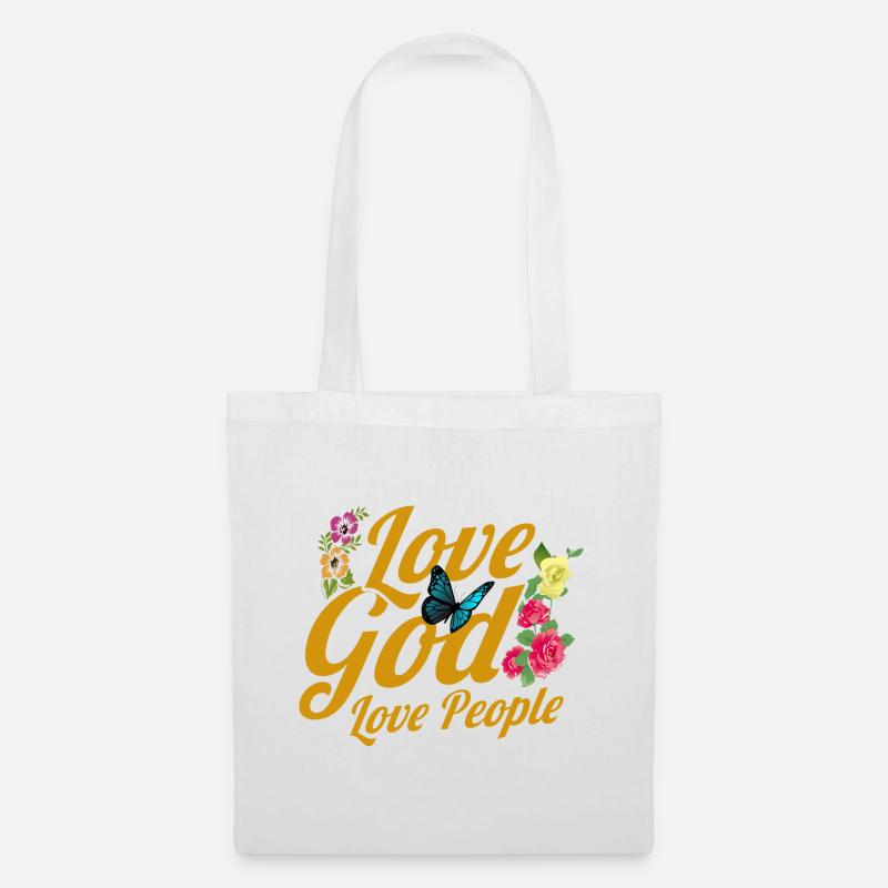 Jesus Gott Bibelvers Inspirierend Geschenk - Stoffbeutel - Weiß