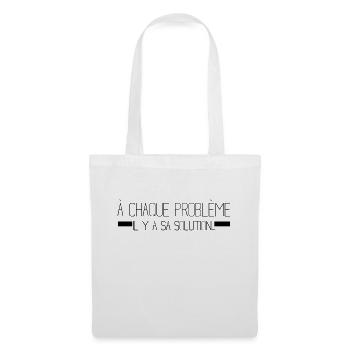 math,maths,mathématiques,citation - Sac en tissu - blanc - Devant