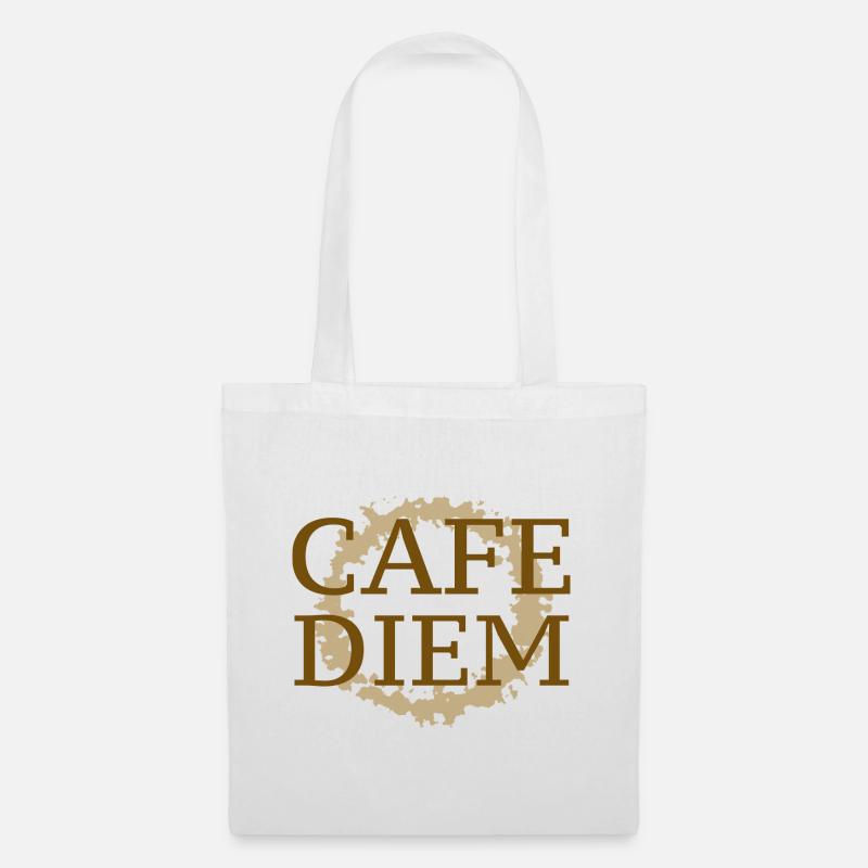 Café Diem - Stoffbeutel - Weiß