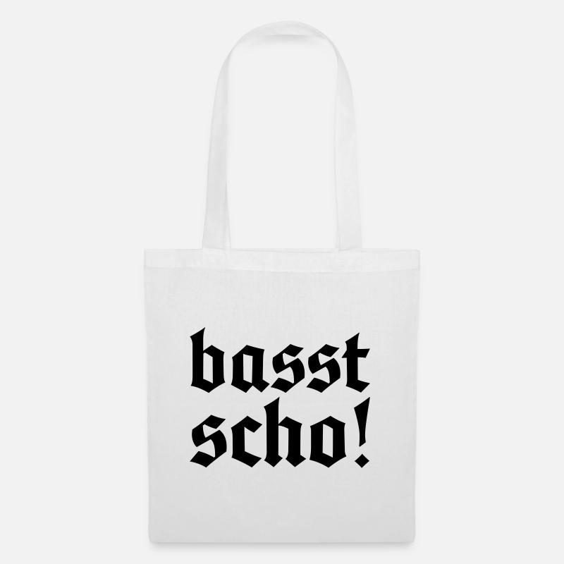 basst scho! Allgäu Design - passt schon - Stoffbeutel - Weiß