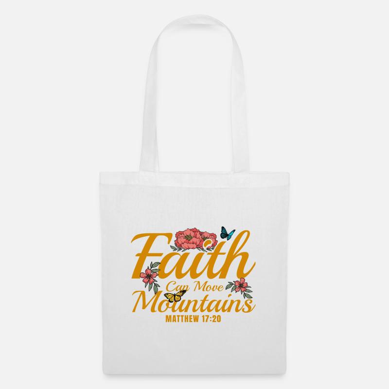 Christlich Bibelvers Religiös Geschenk - Stoffbeutel - Weiß
