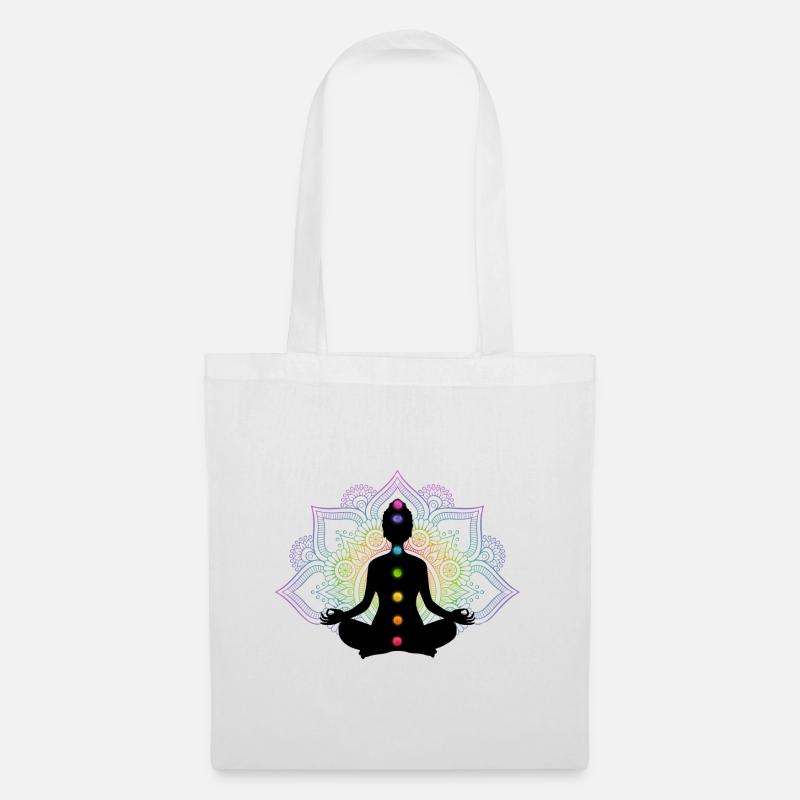 Chakra Meditation - Stoffbeutel - Weiß