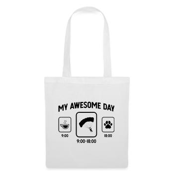 My Awesome Day - Patte de chien - Parapente - - Sac en tissu - blanc - Devant