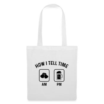 Comment dire l’heure sur PM 1 - (2) - Sac en tissu - blanc - Devant