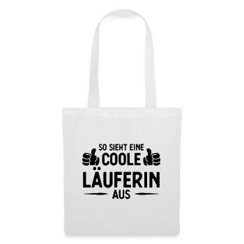 Also Sieht eine coole laufferin aus - - Stoffbeutel - Weiß - Vorne