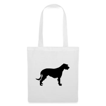 Vecteur de silhouette de lévrier irlandais - Sac en tissu - blanc - Devant