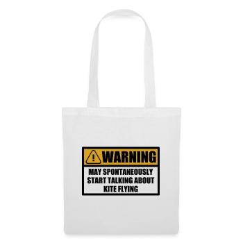 Kite Flying Kite Flying Warning Saying - Tote Bag - white - Front