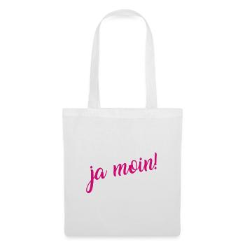 Ja Moin! - Guten Morgen - Nordsee - Ostsee - Anker - Stoffbeutel - Weiß - Vorne
