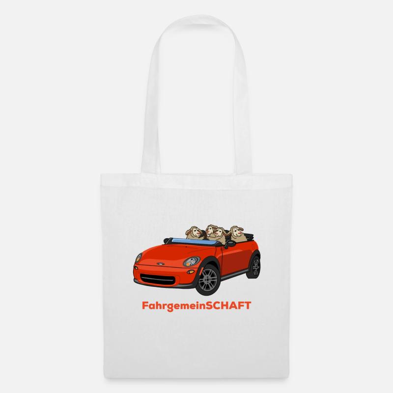 Fahrgemeinschaft Schaf Geschenk Fahrtruppe - Stoffbeutel - Weiß
