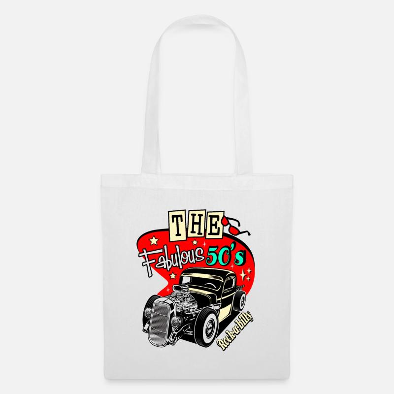 Sock Hop Dance Party Theme Rockabilly Doo Wop - Stoffbeutel - Weiß