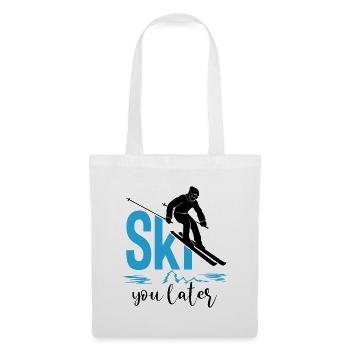 Ski plus tard - (s.k) - Sac en tissu - blanc - Devant