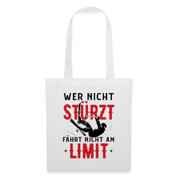 Wer nicht stürzt fährt nicht am limit - (2) - Stoffbeutel - Weiß - Vorne