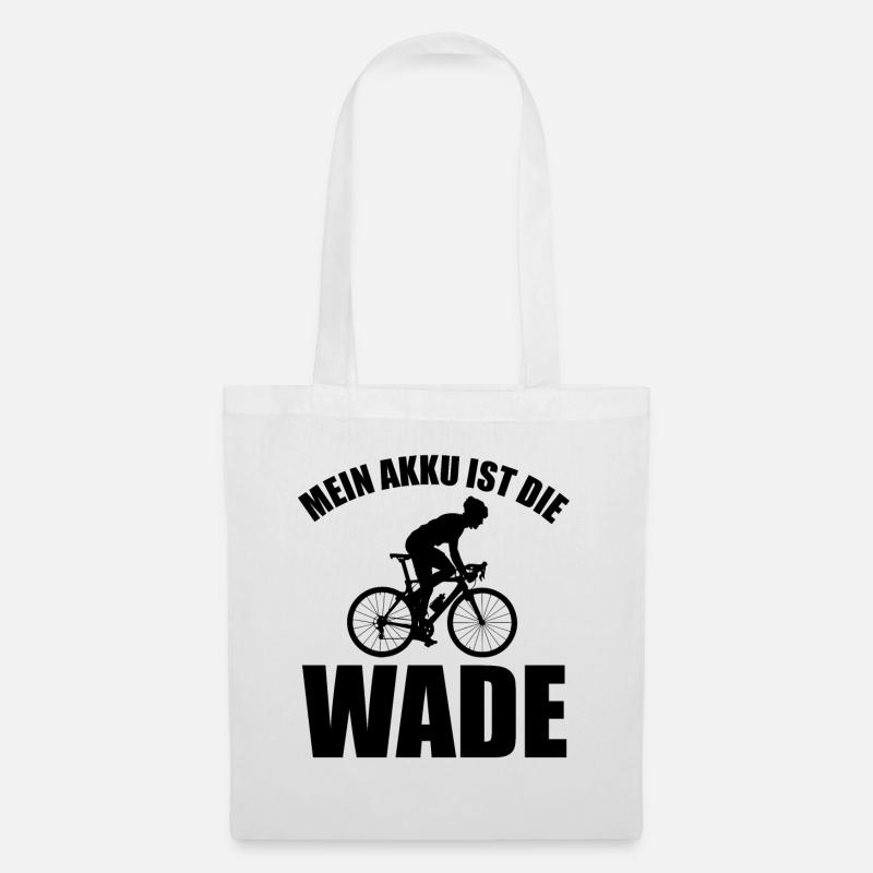 Mein Akku ist die Wade 2 - - Stoffbeutel - Weiß