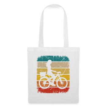 Vintage Square and Cycling 2 - - Tote Bag - white - Front