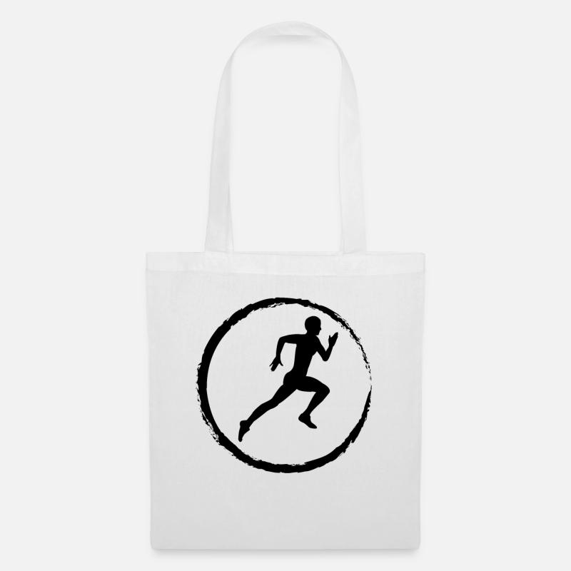 Cricle et course à pied - (2) - Sac en tissu - blanc
