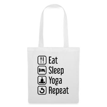 Eat Sleep Yoga Repetition - - Tote Bag - white - Front