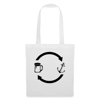 Flèches et voiles de chargement de bière 1 - - Sac en tissu - blanc - Devant