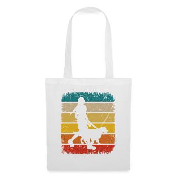 Vintage Square and Dog 2 - - Tote Bag - white - Front