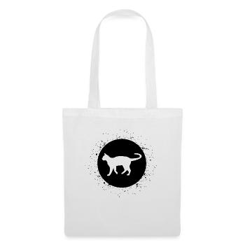 Circle with Splash and Cat - - Tote Bag - white - Front