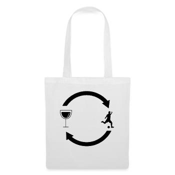 Flèches de chargement de vin et football 1 - - Sac en tissu - blanc - Devant