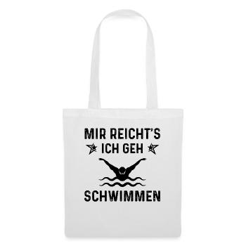 MIR RICHTS ICH GEN SCHWIMMEN - - Stoffbeutel - Weiß - Vorne
