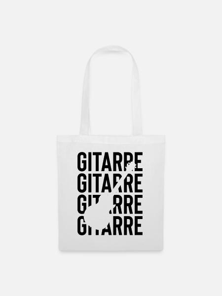 Gitarre - - Stoffbeutel - Weiß