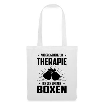 Andere Gehen zur Therapie Ich Gen einfach Boxen - - Stoffbeutel - Weiß - Vorne