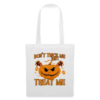 Horror Halloween Treat Me Pumpkin Gruselig - Stoffbeutel - Weiß - Vorne