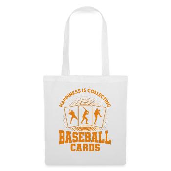 Collection de cartes de sport Cadeau de carte de baseball - Sac en tissu - blanc - Devant