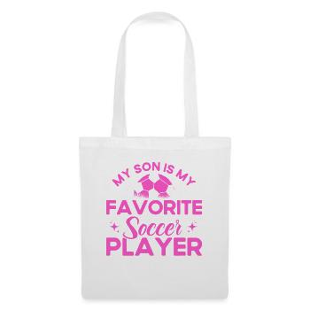 Fußball Mama Mutter Sohn Geschenk - Stoffbeutel - Weiß - Vorne