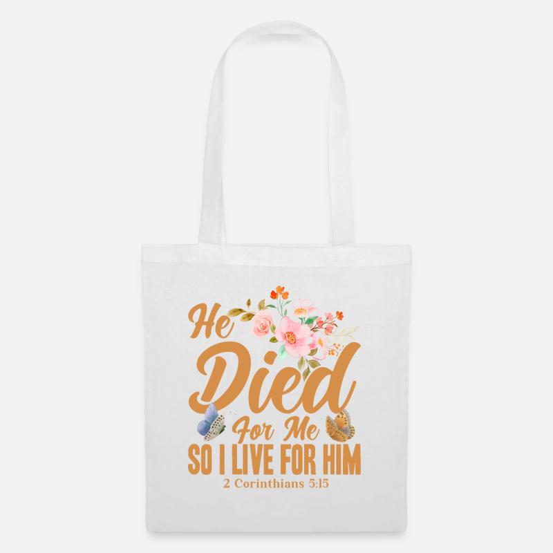 Religiös Inspirierend Bibelvers Geschenk - Stoffbeutel - Weiß
