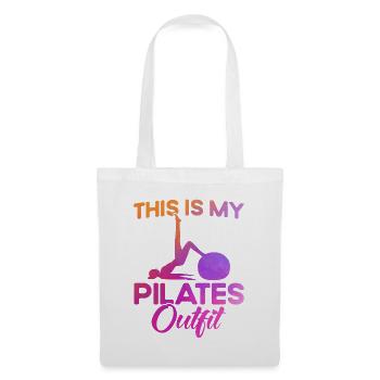 Pilates Ceci est mon cadeau de tenue Pilates - Sac en tissu - blanc - Devant