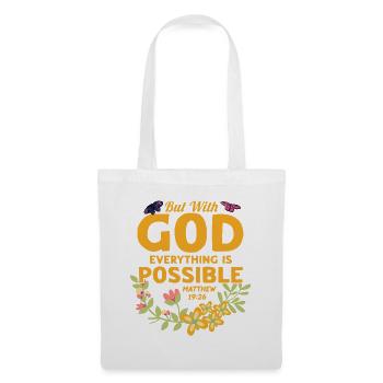 Jesus Gott Christlich Bibelvers Geschenk - Stoffbeutel - Weiß - Vorne
