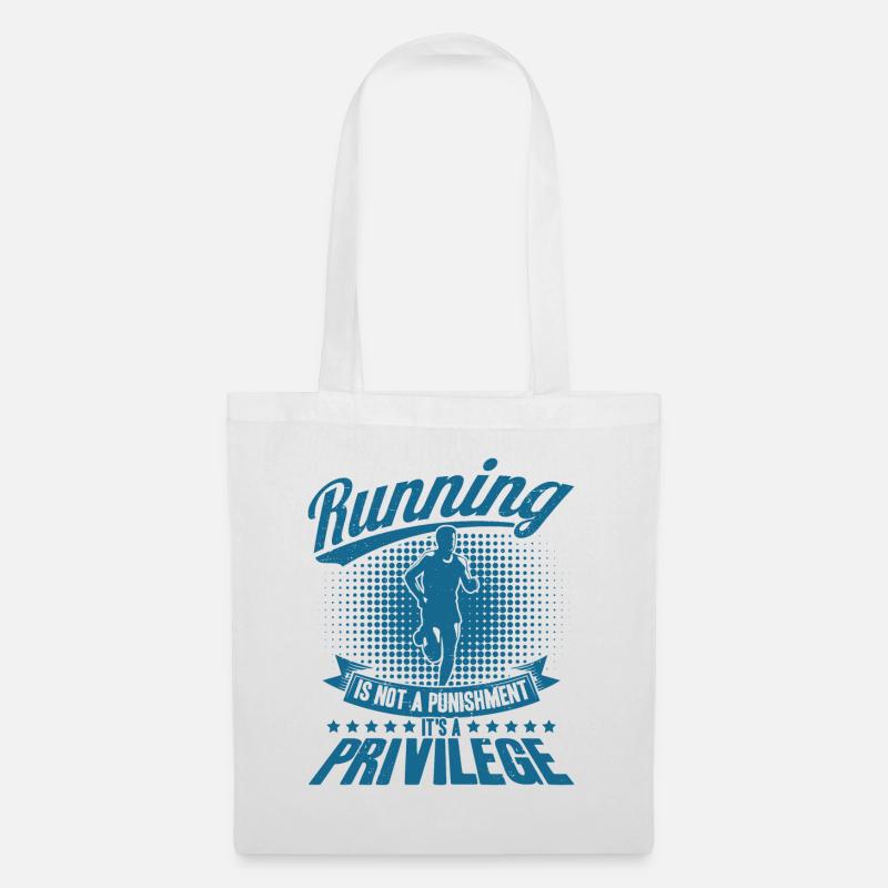 Ultralauf Trailrunning Marathonläufer Geschenk - Stoffbeutel - Weiß