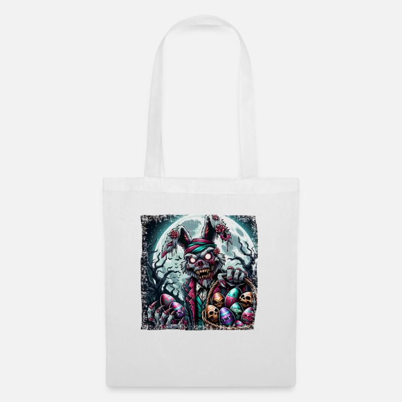 Easter Easter Bunny Zombie Horror Grunge - Tote Bag - white