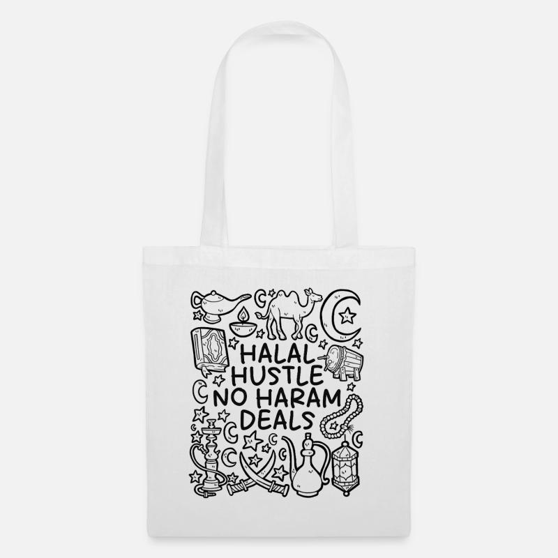 Halal Hustle – Pas d’accords Haram - Sac en tissu - blanc
