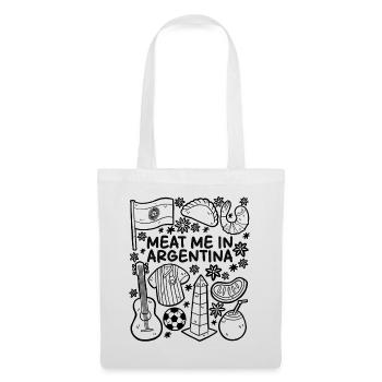 Meat Me en Argentine – Argentine Meat - Sac en tissu - blanc - Devant