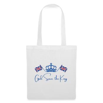 Couronnement du roi britannique Charles Angleterre Drapeau - Sac en tissu - blanc - Devant