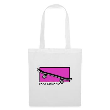 skateboard, skateur, halfpipe, sk8, grind, skate - Sac en tissu - blanc - Devant