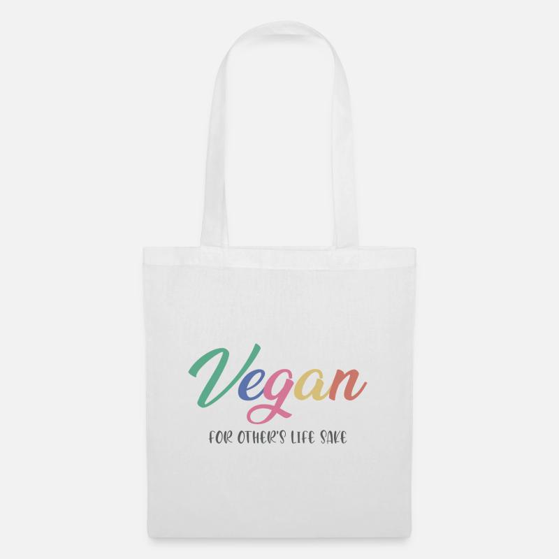 Vegan - Stoffbeutel - Weiß