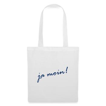 Ja Moin! - Guten Morgen - Nordsee - Ostsee - Anker - Stoffbeutel - Weiß - Vorne