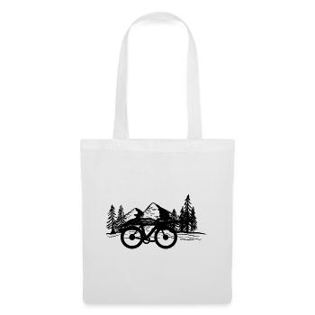 Bike and Mountains - - Tote Bag - white - Front